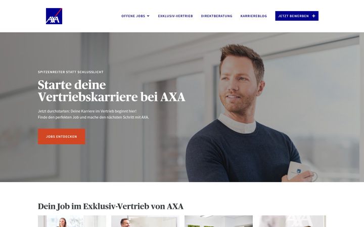 Screenshot of axa-vertriebskarriere.de