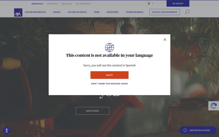 Screenshot of axa.es