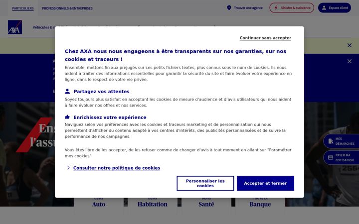 Screenshot di axa.fr