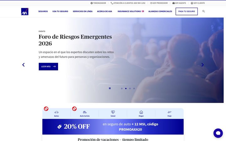 Screenshot of axa.mx