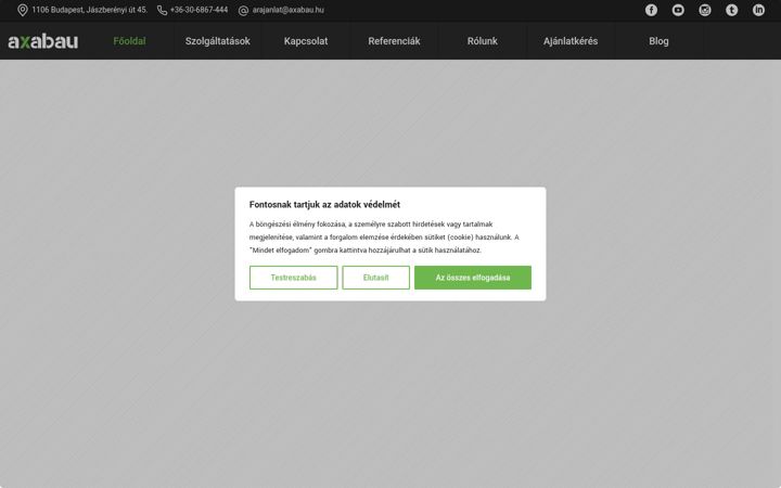 Screenshot of axabau.hu