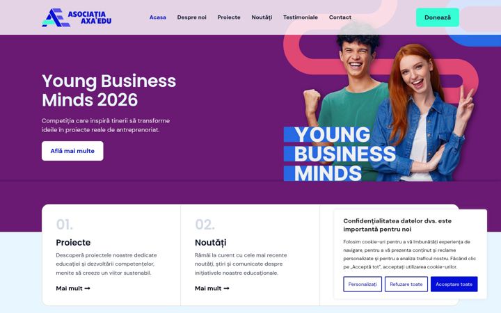 Screenshot of axaedu.ro