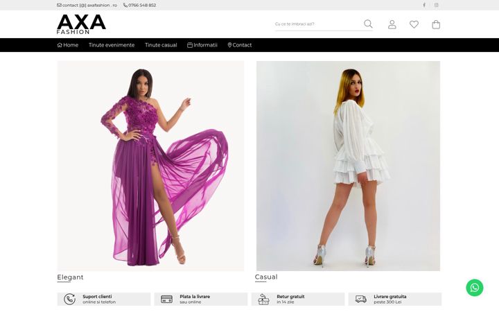 Screenshot of axafashion.ro