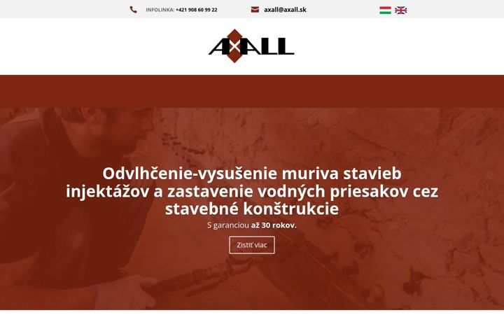 Snímek obrazovky axall.sk