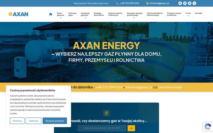 Screenshot of axangaz.pl
