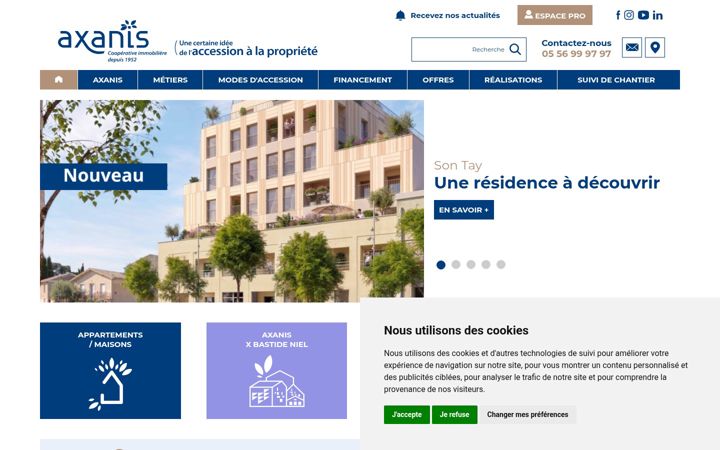 Screenshot of axanis.fr