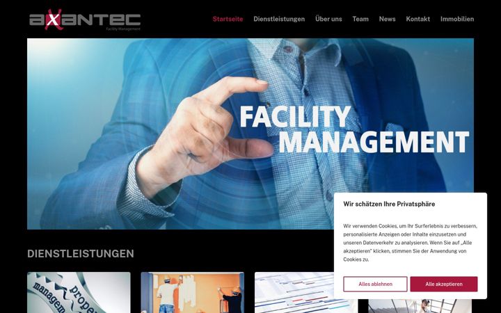 Skærmbillede af axantec.ch