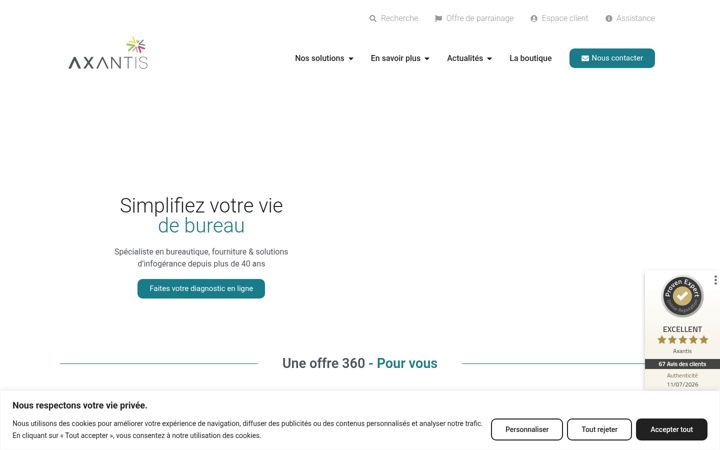 Kuvakaappaus sivustosta axantis.fr