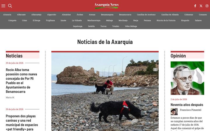 Screenshot of axarquia-news.es