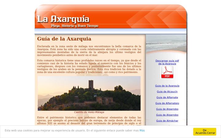 Screenshot of axarquia.org.es