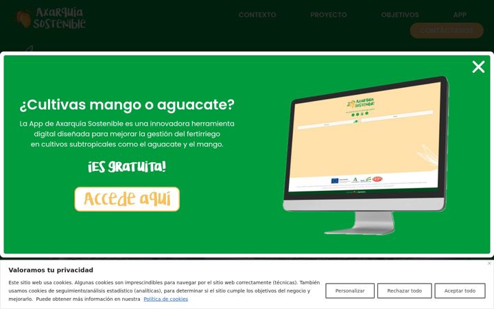 Screenshot of axarquiasostenible.es