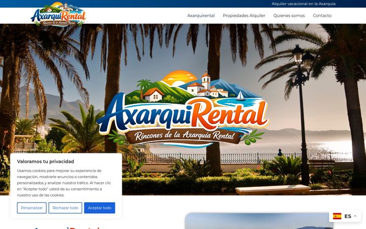 Screenshot of axarquirental.com