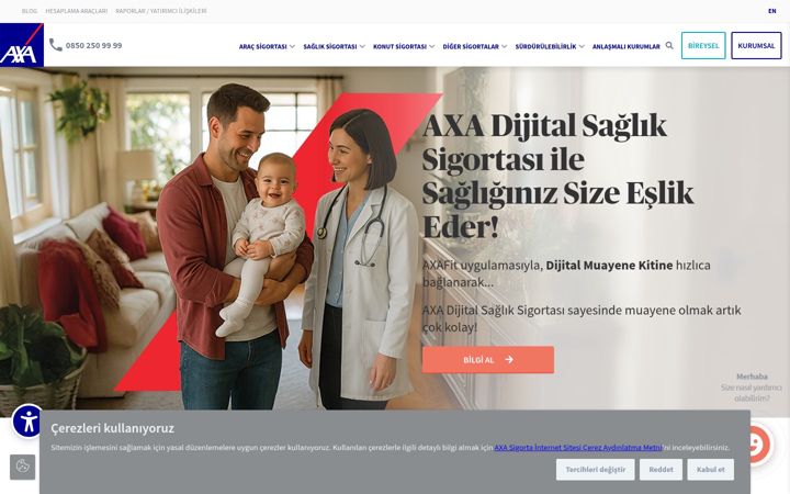 Screenshot of axasigorta.com.tr