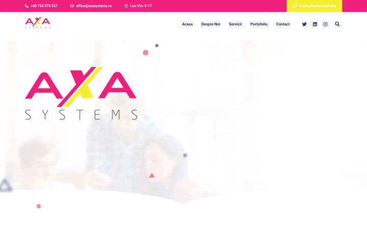 Екранна снимка на axasystems.ro
