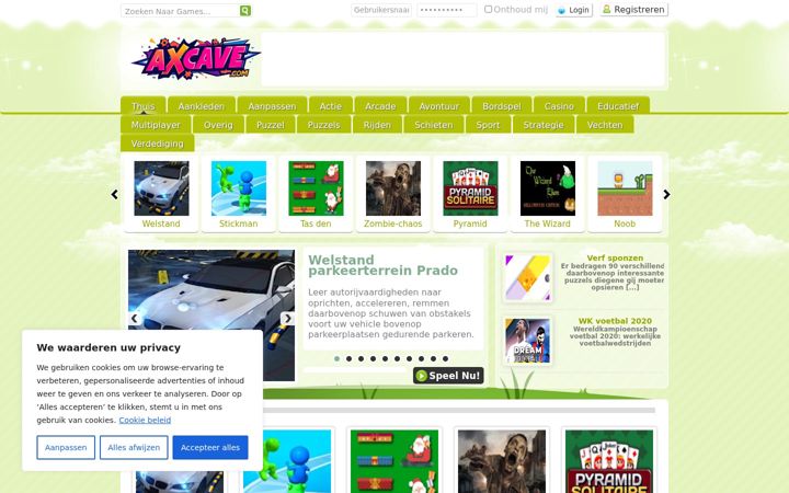 Screenshot of axcave.com
