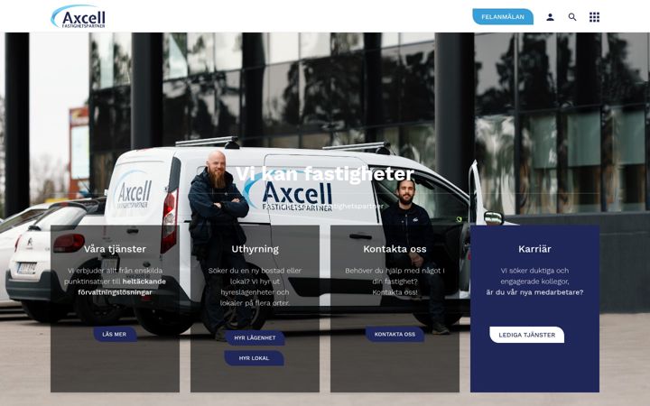 Screenshot of axcell.se