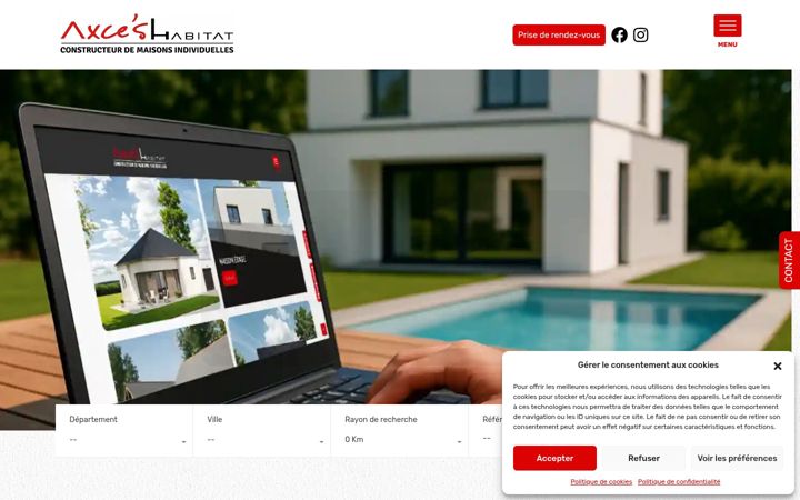 Screenshot of axces-habitat.com