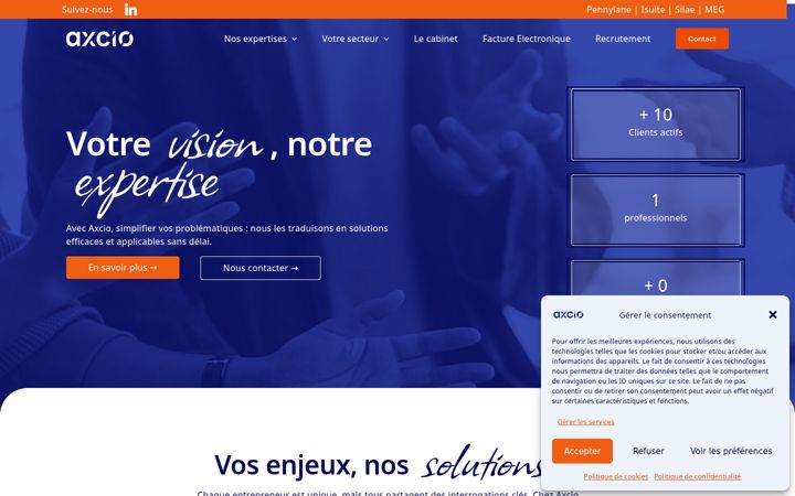 Screenshot of axcio.fr