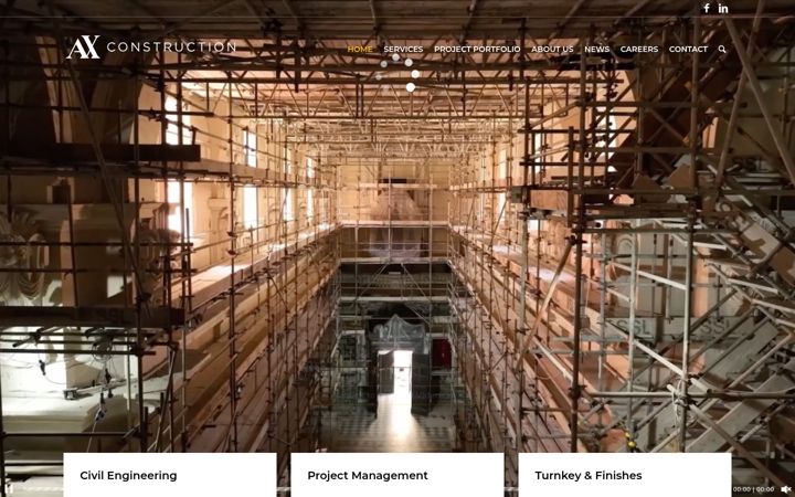 Screenshot of axconstruction.com.mt