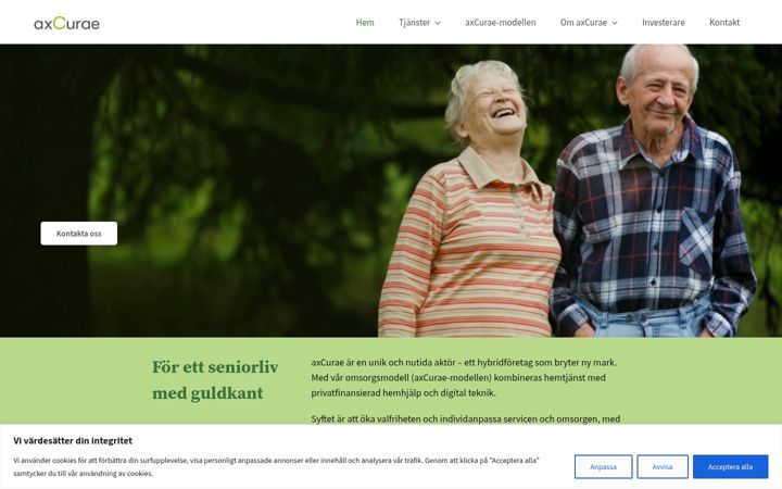 Screenshot of axcurae.se