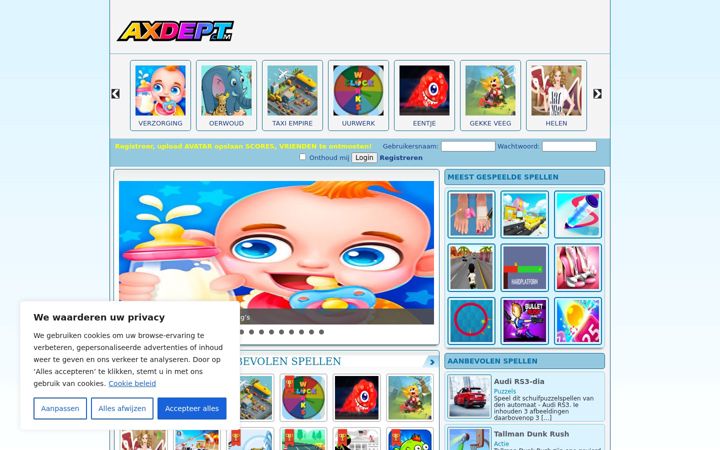Screenshot of axdept.com
