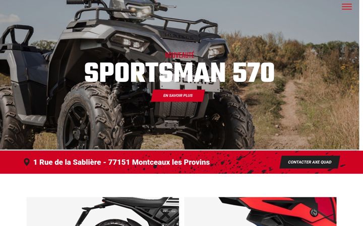 Screenshot of axe-quad.com