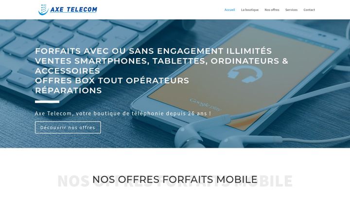 Screenshot of axe-telecom.fr