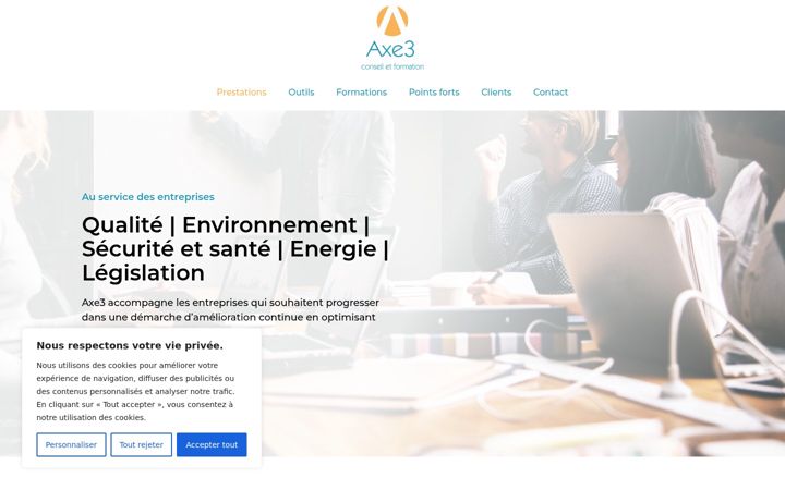 Screenshot of axe3.ch