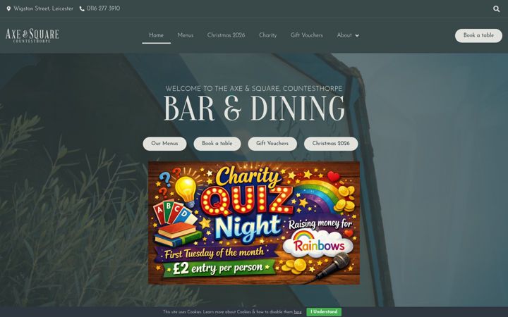 Screenshot of axeandsquare.co.uk
