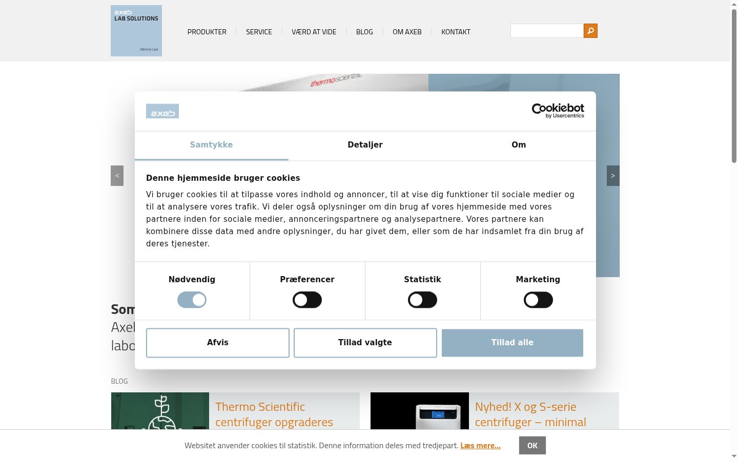 Screenshot tal-banner tal-kunsens muri qabel kwalunkwe interazzjoni