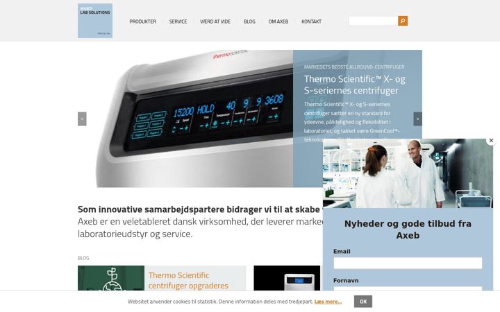 Screenshot of axeb.dk