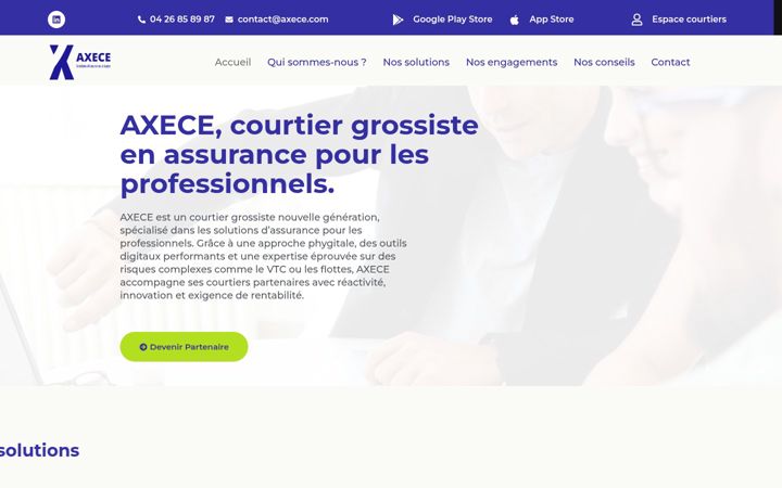 Screenshot of axece.com