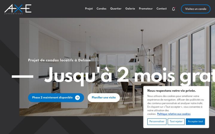 Screenshot of axecondos.com