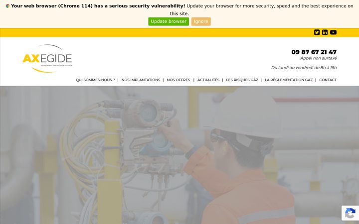 Kuvakaappaus sivustosta axegide.fr