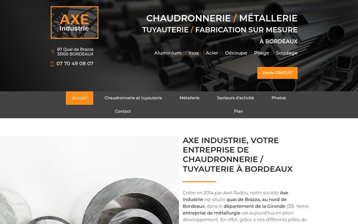 Screenshot of axeindustrie.fr