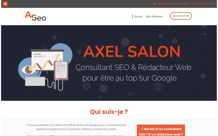 Screenshot of axel-consultant-seo.fr