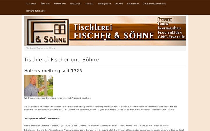 Screenshot of axel-fischer-tischlerei.de