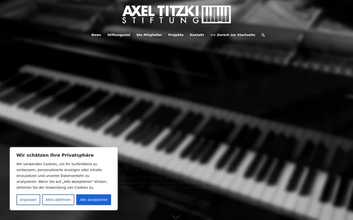 Screenshot of axel-titzki-stiftung.de
