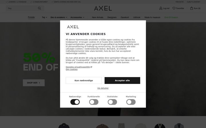 Screenshot of axel.dk