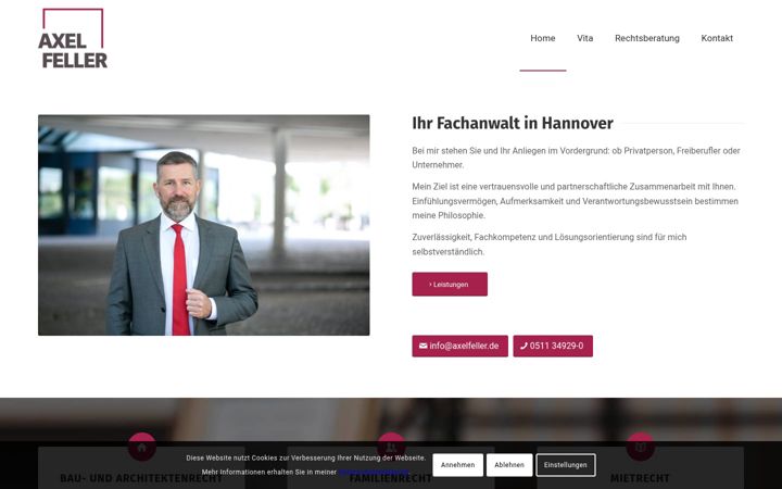 Screenshot of axelfeller.de