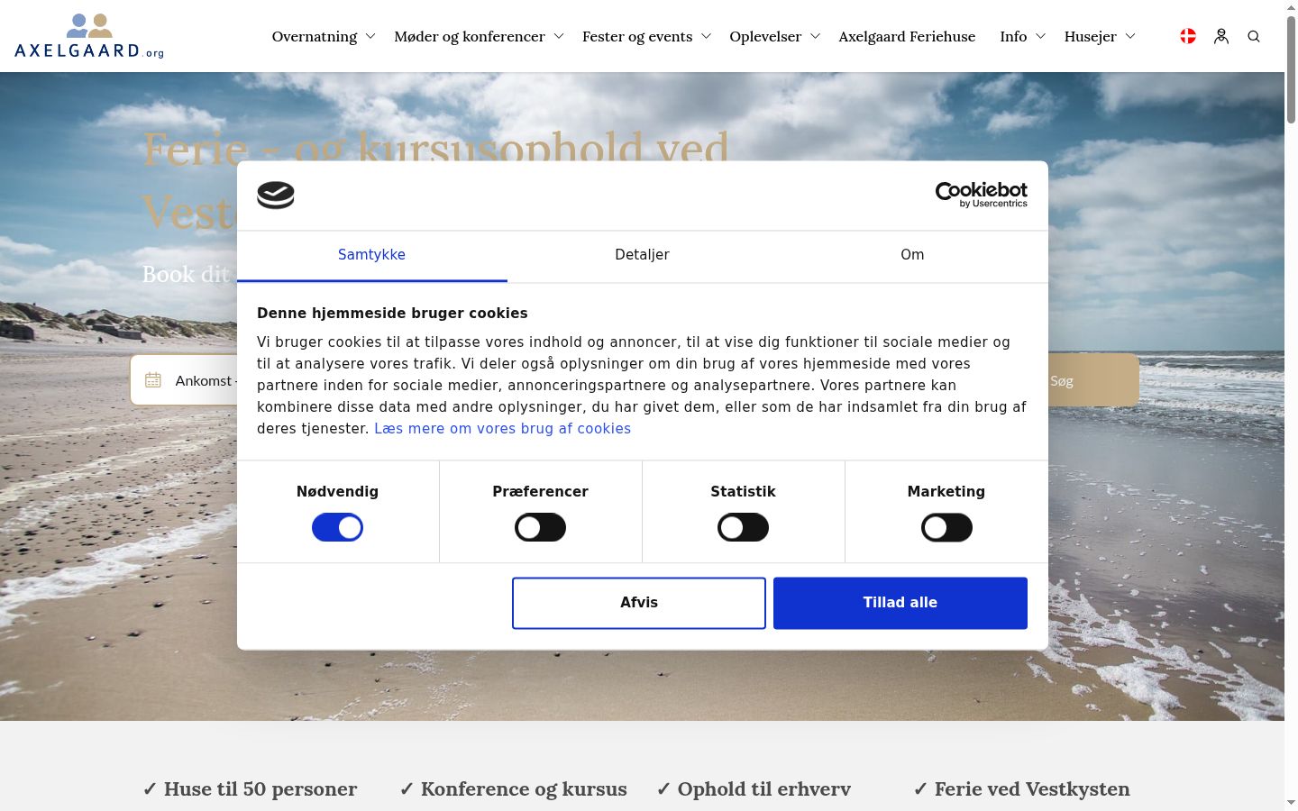 Screenshot tal-banner tal-kunsens muri qabel kwalunkwe interazzjoni