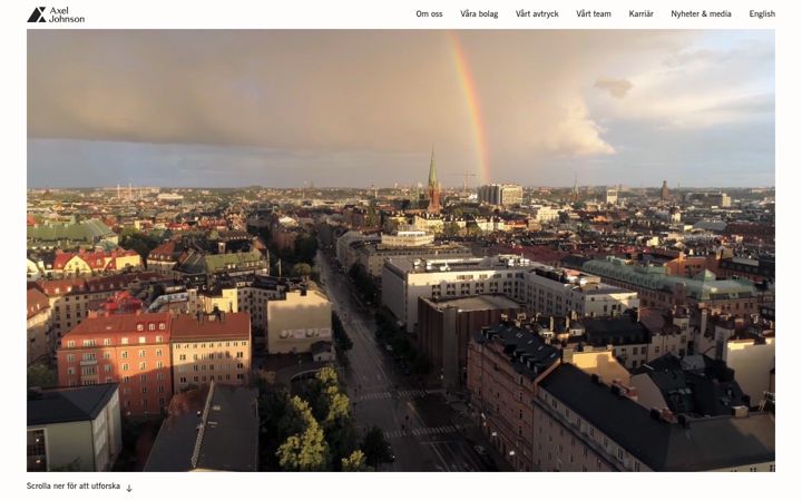 Screenshot of axeljohnson.se