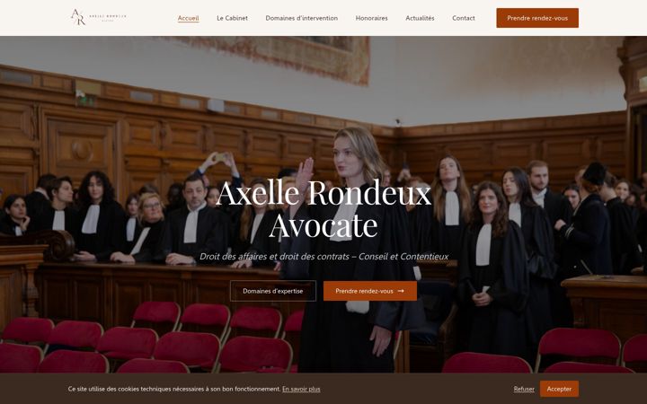 Screenshot of axellerondeux-avocate.fr