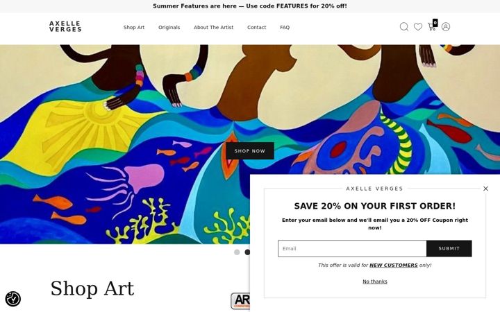 Screenshot of axelleverges.art