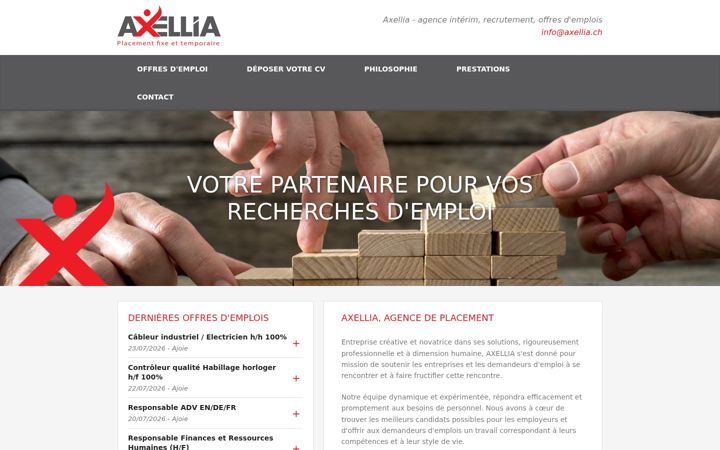 Screenshot of axellia.ch