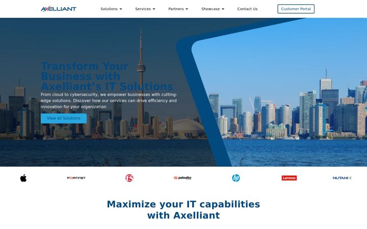 Screenshot of axelliant.ca