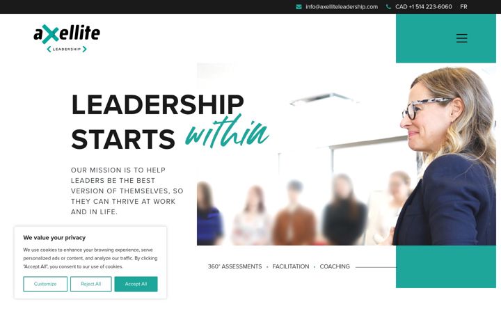 Screenshot of axelliteleadership.com