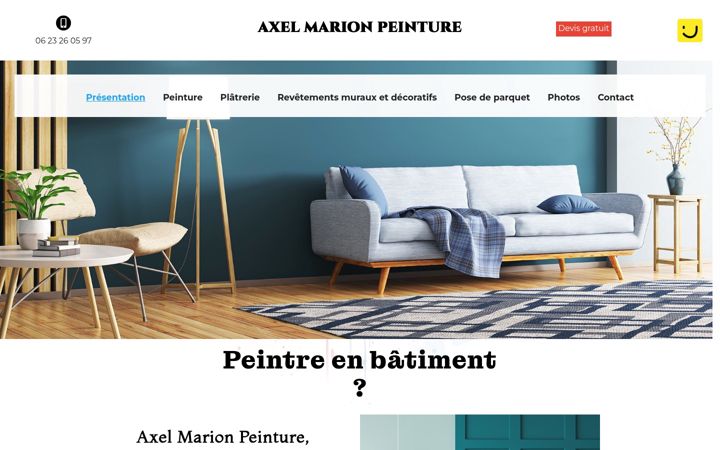 Screenshot of axelmarionpeinture.fr