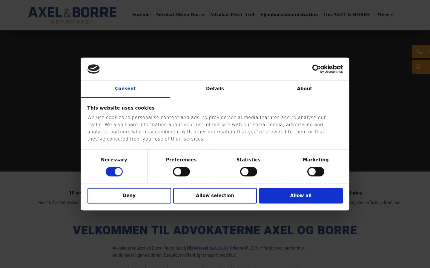 Screenshot tal-banner tal-kunsens muri qabel kwalunkwe interazzjoni
