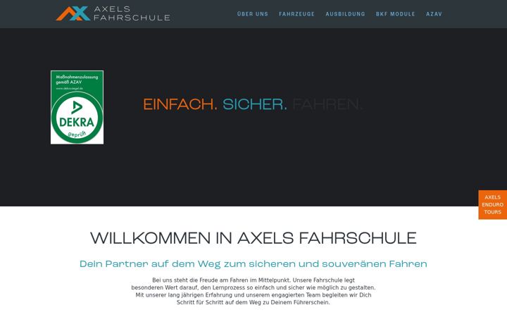 Skjermbilde av axels-fahrschule.de
